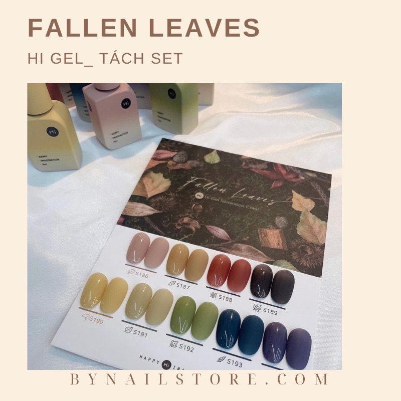 Sơn gel thạch sữa cao cấp Hàn Quốc tách lẻ collection Fallen leaves Resminicse colors series 2 (chọn màu)