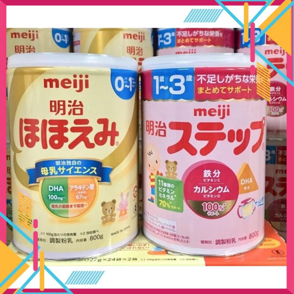 ( Date 06/2021 ) Sữa Meiji Số 9 (Meiji 1-3), Sữa Meiji Số 0 (Meiji 0-1) 800gr Nội Địa Nhật