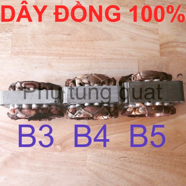 Stator quạt b3 b4 (dây đồng) cuộn lõi - phụ tùng quạt lóc sa quạt