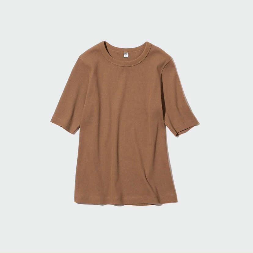 Áo thun gân tay lỡ cho mùa thu đông - sẵn 06 màu