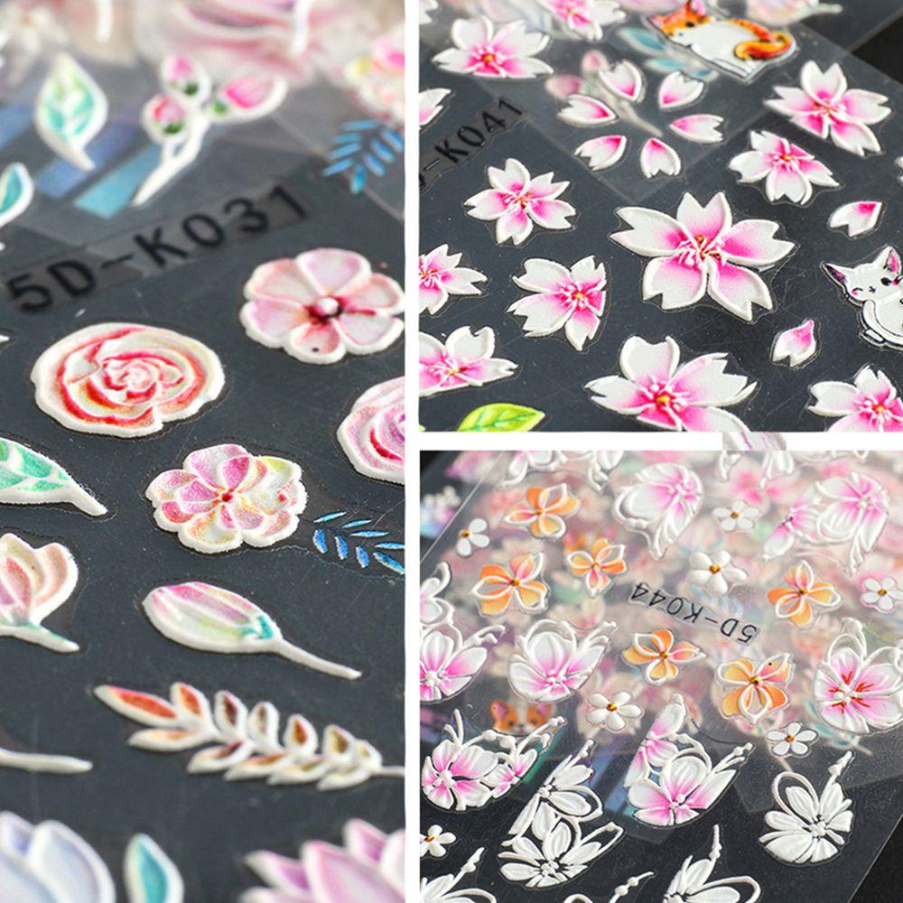 Nhãn Dán Trang Trí Móng Tay 5D Tự Dính Lâu Trôi Dễ Sử Dụng