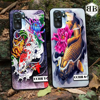 Ốp lưng kính cường lực Xiaomi Redmi Note 10 hình cá chép hóa rồng