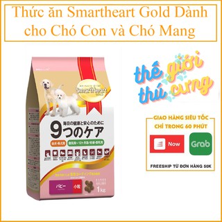 Thức ăn Smartheart Gold Dành cho Chó Con và Chó Mang Thai 1kg- CHÍNH HÃNG