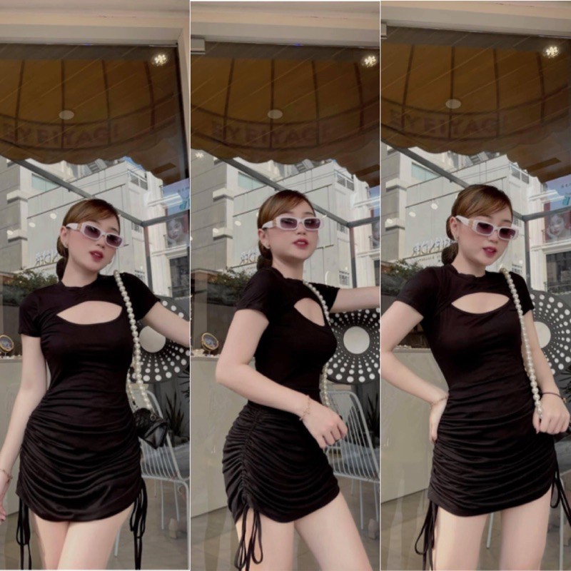 Đầm Ôm Body Rút Dây Khoét Ngực Nữ Tính D80 - 25 STore