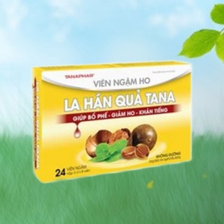 Viên ngậm La Hán Quả không đường - Bổ phổi - giảm ho - giảm khàn tiếng - Hộp 24 viên