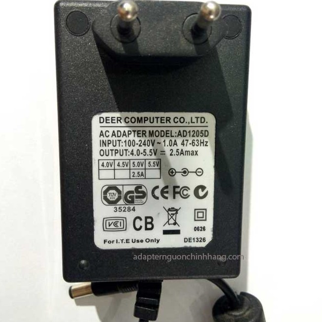 ĐÃ QUA SD SIÊU RẺ _  Nguồn adapter ĐA NĂNG  4V ĐẾN 5.5V 2.5A