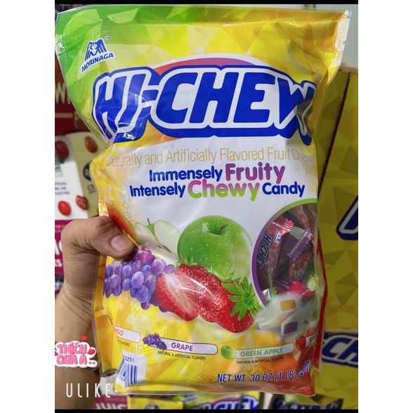 KẸO DẺO TRÁI CÂY MORINAGA HI-CHEW TÚI 850G Mỹ . Đas 2023