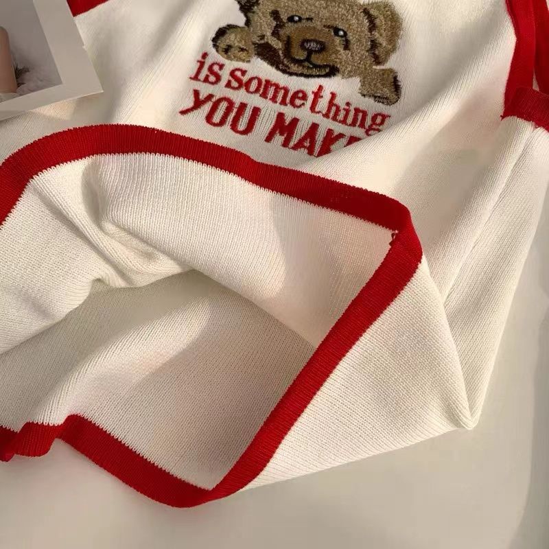 Áo Yếm Kiểu Dễ Thương 185245 Áo Hai Dây Họa Tiết Gấu Hoạt Hình Quyến Rũ Gợi Cảm