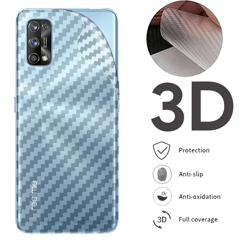 Dán mặt lưng điện thoại Carbon chống vân tay Cho Realme 9 9i 8 7 6 5 3 X2 X50 GT NEO 3T Pro 7i 6i 5s XT 5G 4G 2022