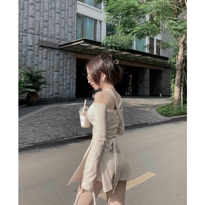 set áo váy+quần short mặc đi chơi đi du lịch,đi dạo phố dày dặn có phối lẻ S005