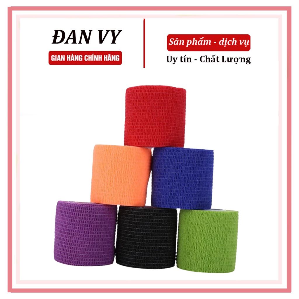 Keo quấn máy phun xăm, cuộn len vải quấn máy chống trơn - nhiều màu lựa chọn.