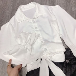 Sơ mi cột dây eo .Hàng thiết kế sẵn