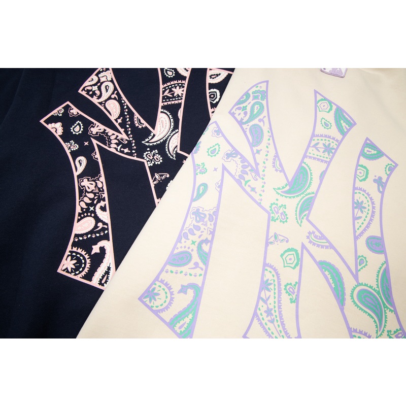 Hàng Spot! Plus Áo Sweater Tay Dài Thêu Logo MLB Cá Tính Cho Nam Nữ