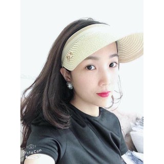 Mũ cói nửa đầu đi biển