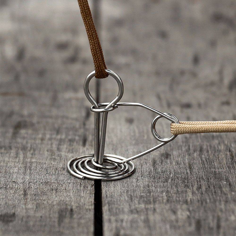 Bộ 10 cọc cắm lều hình xương cá bằng thép không gỉ chống gió đa năng tiện dụng