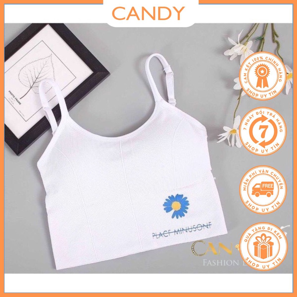 ÁO HAI DÂY HOẠ TIẾT HOA CÚC SIÊU HOT AH2