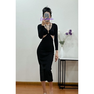 Đầm Body Khoét Eo Dài Thun Cao Cấp ( Hình tự chụp) KED