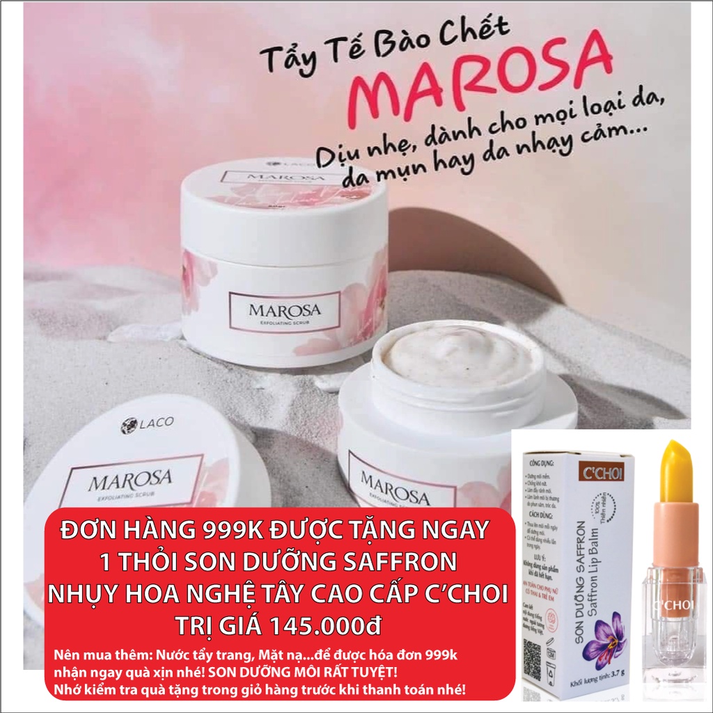 Kem Tẩy Da Chết Laco Marosa Hữu Cơ ORGANIC Thiên Nhiên An Toàn Dịu Nhẹ Dùng Được Cả Bầu Và Mẹ Sau Sinh 80gr