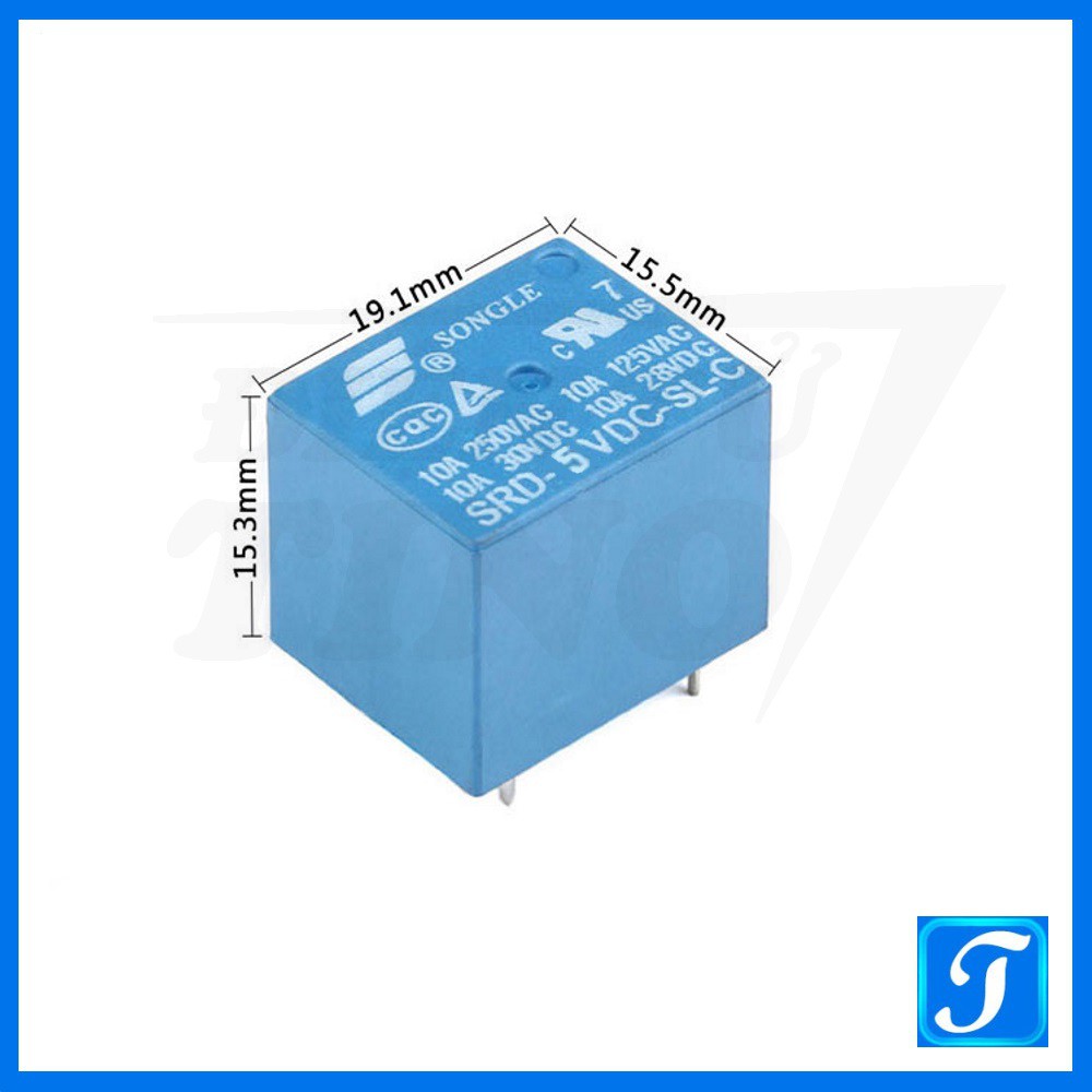 Relay 5V 10A 250V Rờ le Chân hàn Không chốt