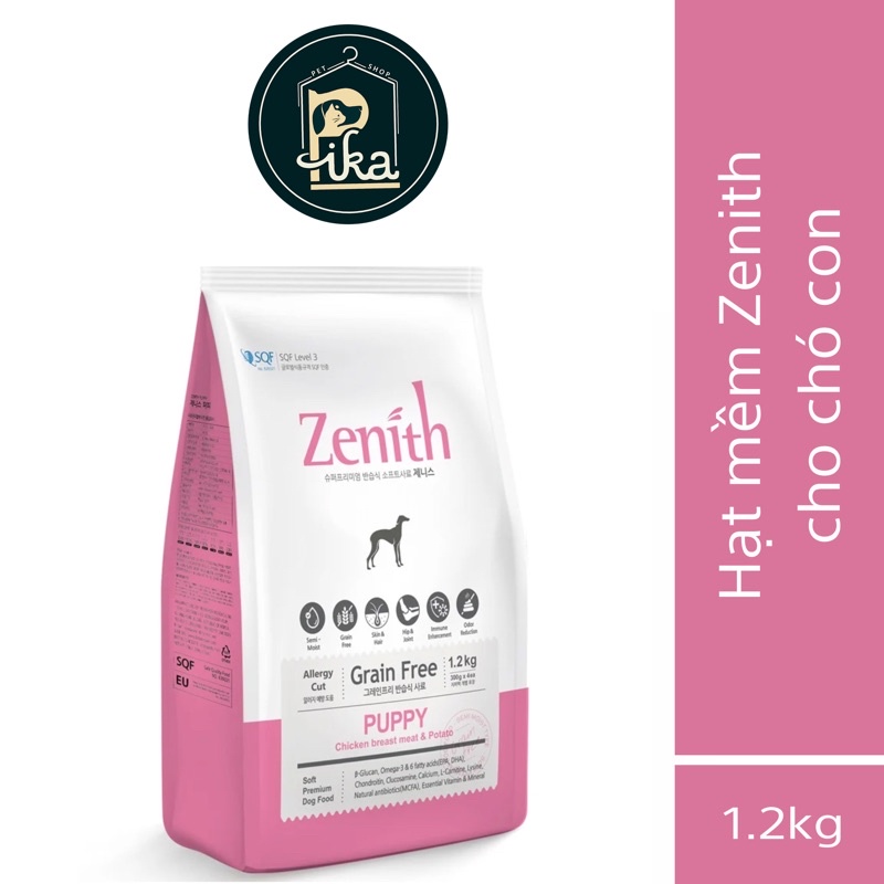 Thức ăn hạt mềm xuất xứ Hàn Quốc ZENITH PUPPY, ADULT - Pika Petshop