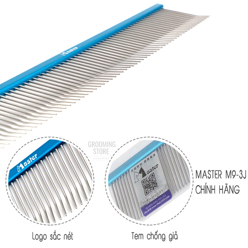 Lược grooming chuyên nghiệp - Lược chải lông chó mèo - Grooming Store