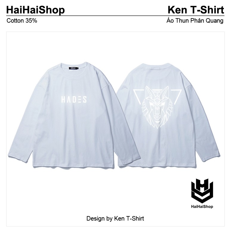 Áo Thun Phản Quang Bạc Sói hade Tay Dài Oversize Form Rộng Nam Nữ Unisex | BigBuy360 - bigbuy360.vn