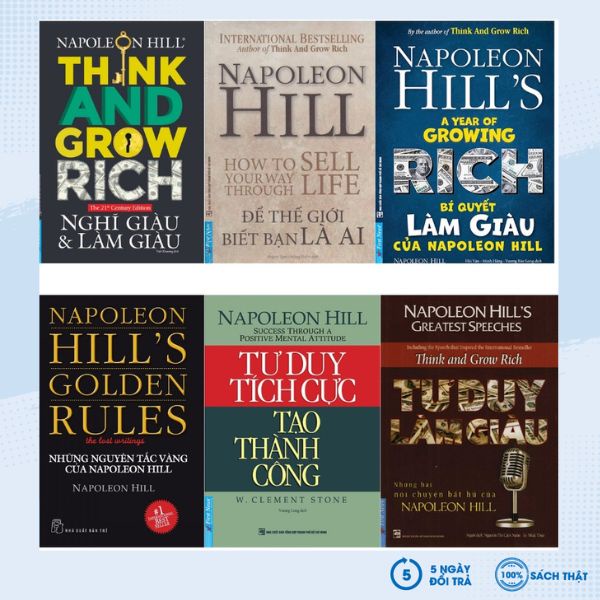 Sách - Combo Nghĩ Giàu Làm Giàu Của Napoleon Hill (Think &amp; Grow Rich - Bìa Cứng) - FN