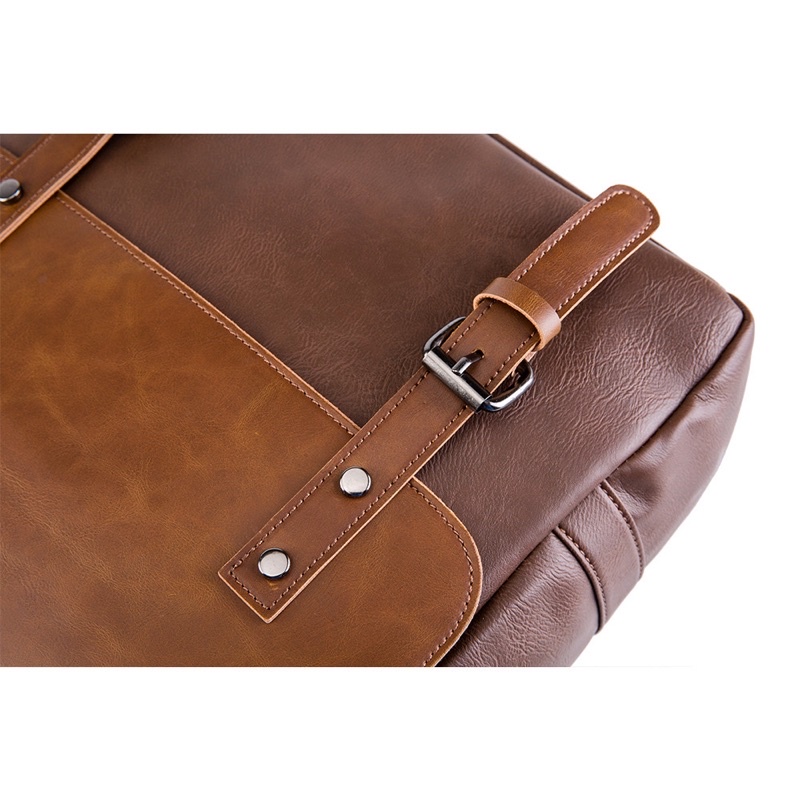 Balo Da - Balo Da Nam Nữ Unisex Hàn Quốc Vừa Laptop 14 Inch Holmes