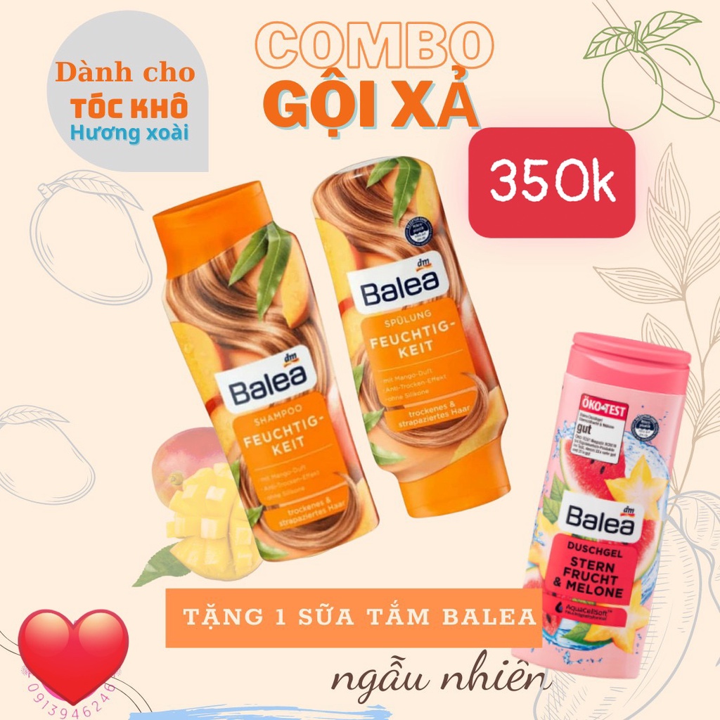 Cặp gội xả Balea chăm sóc tóc