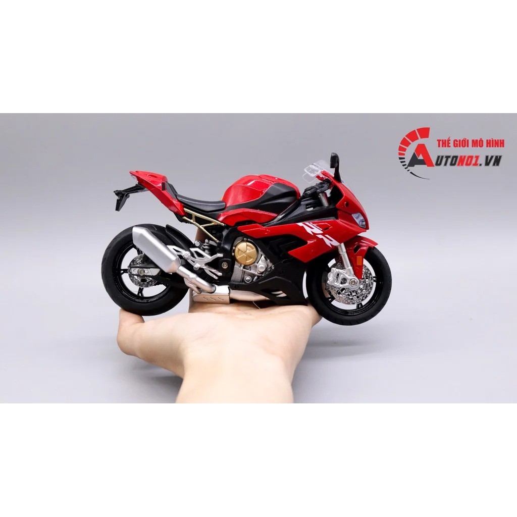 MÔ HÌNH BMW S1000 S1000RR 2020 BLACK RED 1:12 HUAYI ALLOY 7066