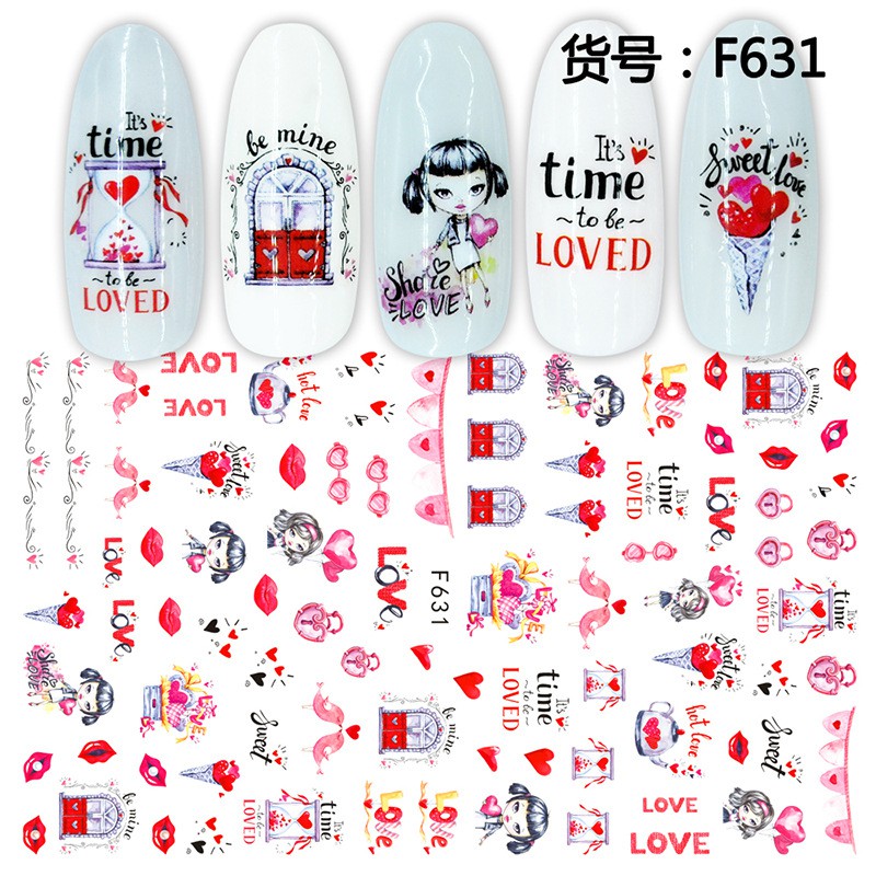 Miếng Dán Trang Trí Móng Tay Độc Đáo❤Hoa Hồng