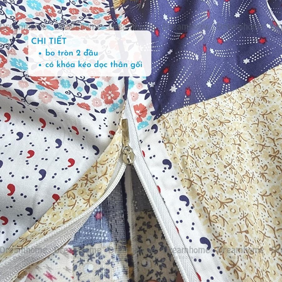 Vỏ gối ôm kéo khóa Cotton Hàn DREAMHOME áo gối ôm dài đẹp bo tròn 2 đầu size 30x95 vừa ruột gối ôm 70x100