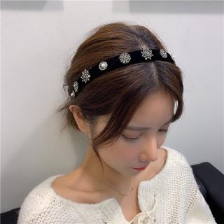 Lee Ji Eun Cài Tóc Nhung Đính Kim Cương Đen Phong Cách Hàn Quốc Đơn Giản Dễ Phối Đồ Rửa Mặt Cho Nữ