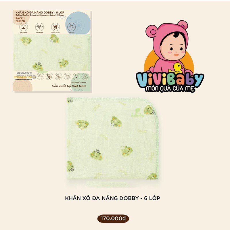 Khăn Xô Đa Năng Dobby - 6 Lớp Lullaby