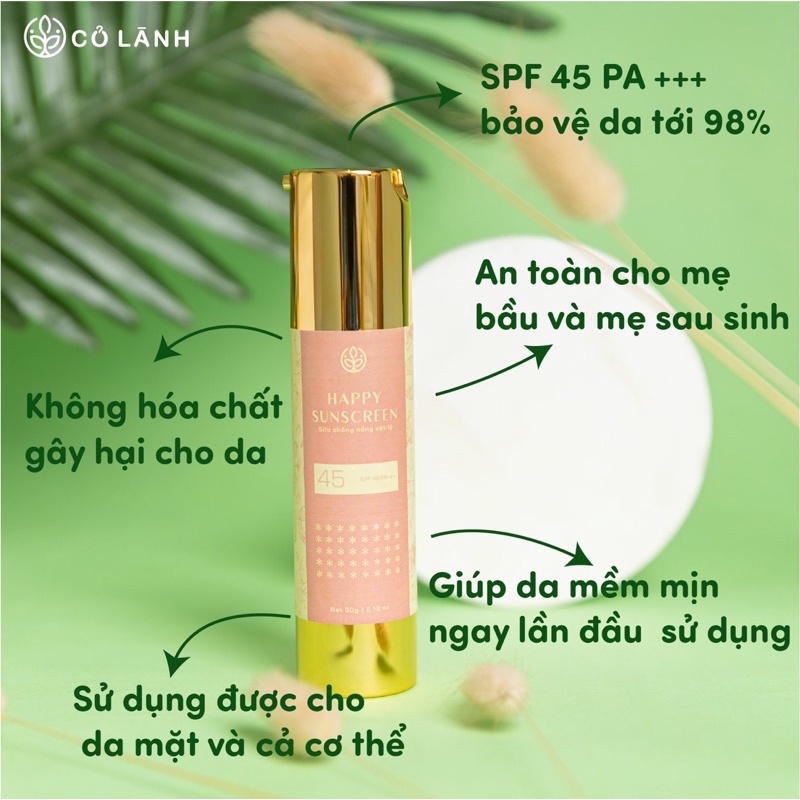 Sữa chống nắng vật lý cho mẹ bầu Cỏ Lành 60G