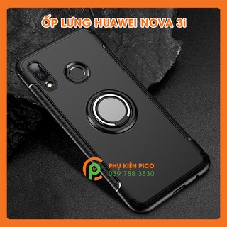 ốp lưng nova 3i - ốp lưng huawei nova 3i 2018 ốp lưng tích hợp Ring Holder với đế quay vòng nhẫn