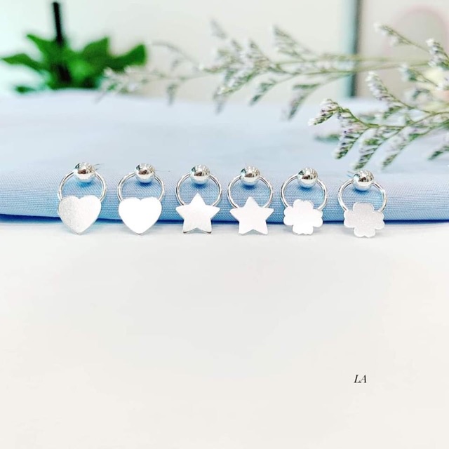 Bông tai nữ choker tim và sao cá tính - chuẩn bạc ta