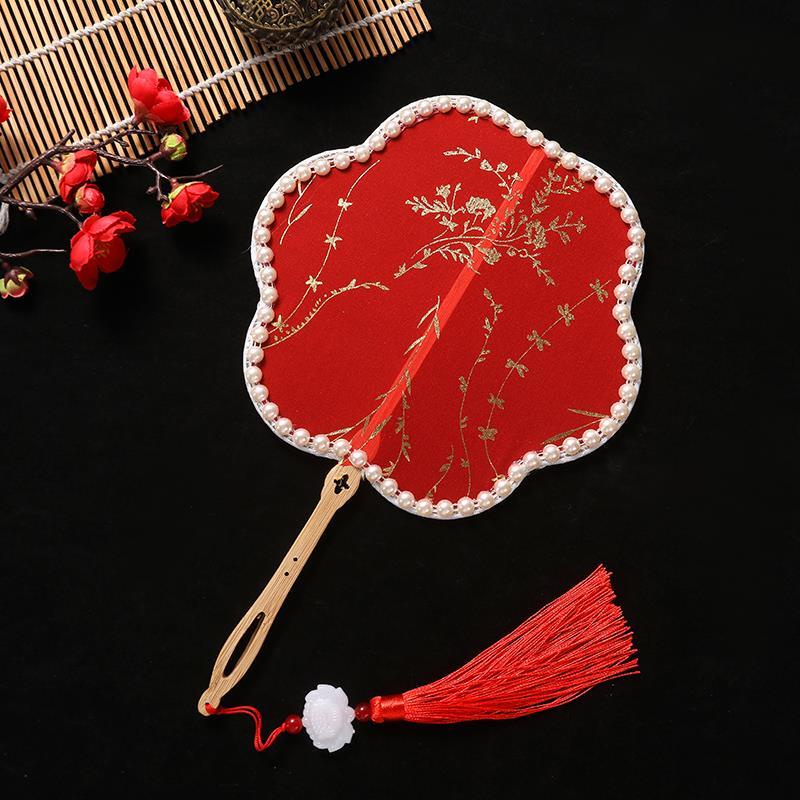 Quạt Cầm Tay Dáng Ngắn Hình Người Ngoài Hành Tinh Trong Mờ Phong Cách Trung Hoa Cổ Điển