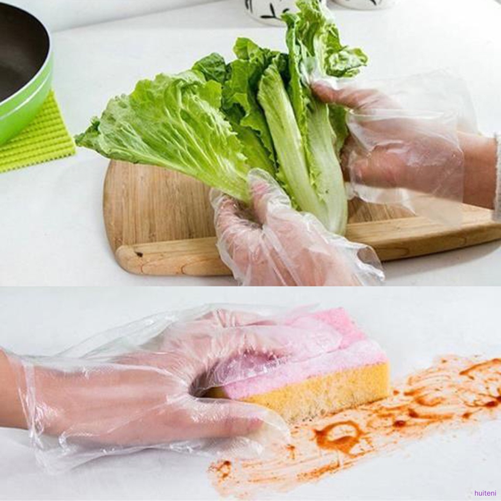 Set 100 Găng Tay Nhựa Pe Dùng Một Lần Đa Năng Cho Nhà Bếp