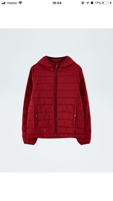 Áo phao mỏng Pull and Bear chính hãng