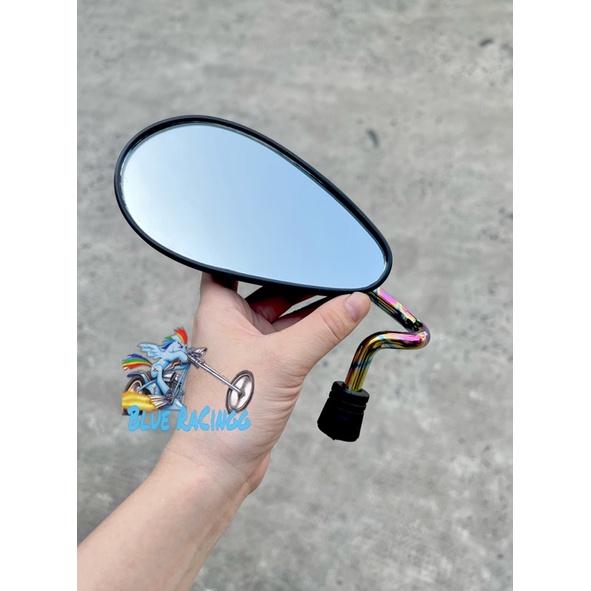 Kính xe Máy Chân Cong Giọt nước 1 Cây trái ren Thuận 10li