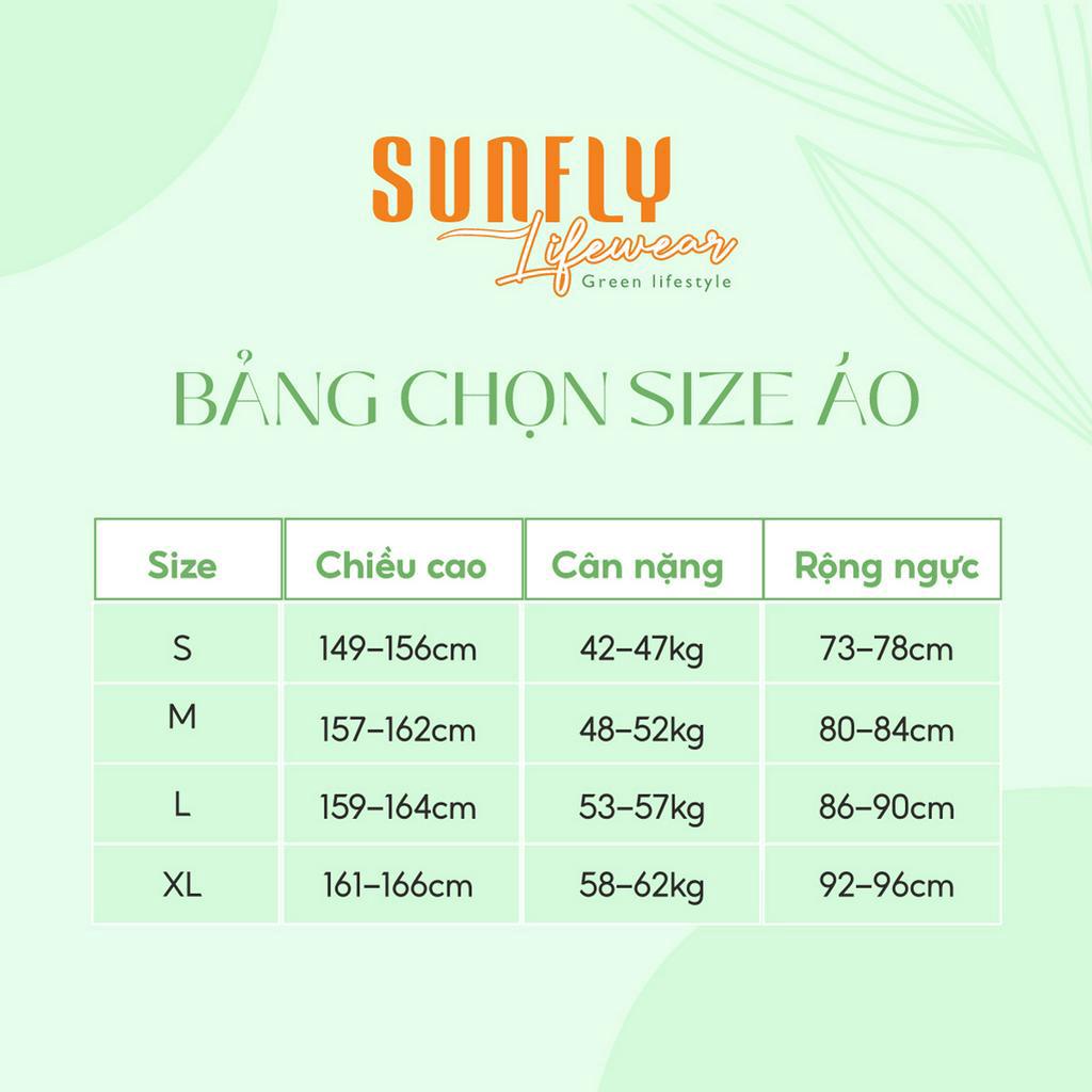 Áo Nữ Linen Lụa SUNFLY Vai Zeclan Trẻ Trung, Năng Động SFA1011