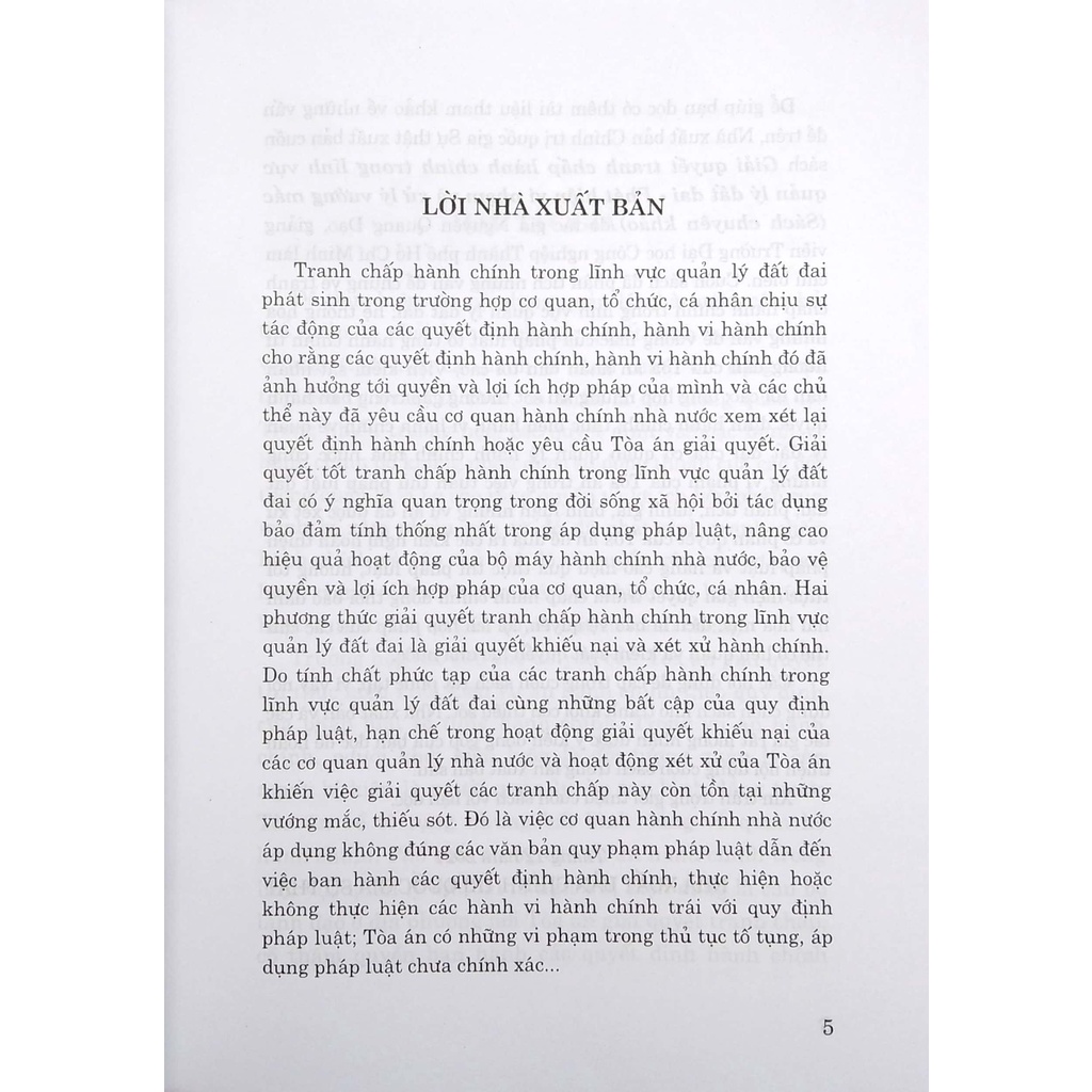 Sách Giải Quyết Tranh Chấp Hành Chính Trong Lĩnh Vực Quản Lý Đất Đai - Phát Hiện Vi Phạm Và Xử Lý Vướng Mắc