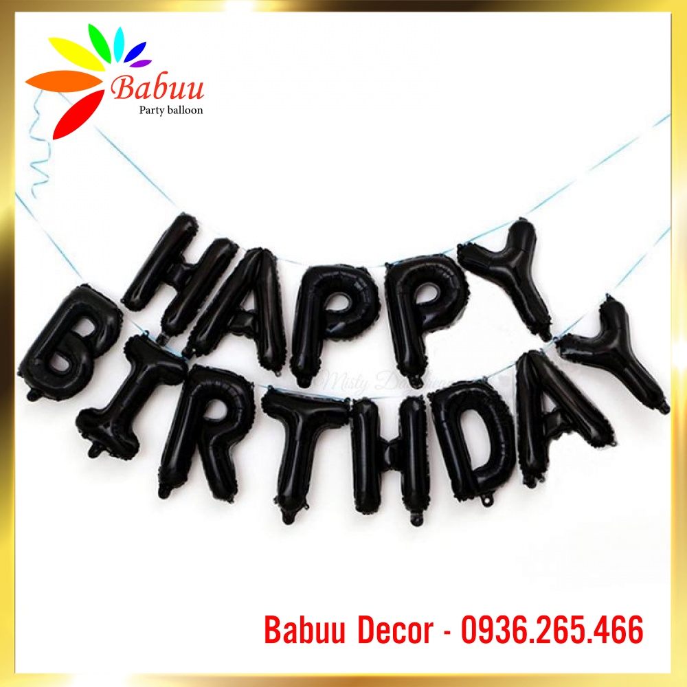 Bóng chữ Happy Birthday trang trí sinh nhật