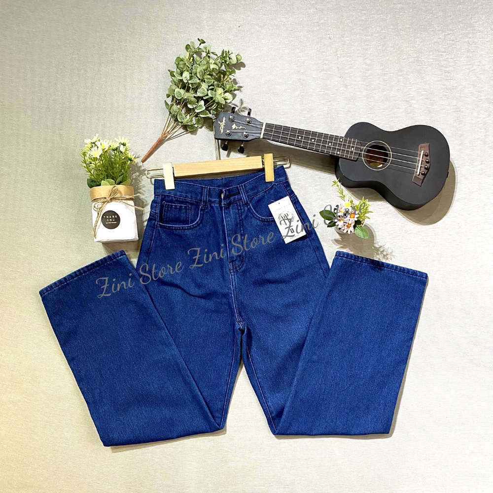 Quần baggy jean nữ chất đẹp dáng suông phong cách Hàn Quốc màu xanh đậm, nhạt và đen mã JOR-155