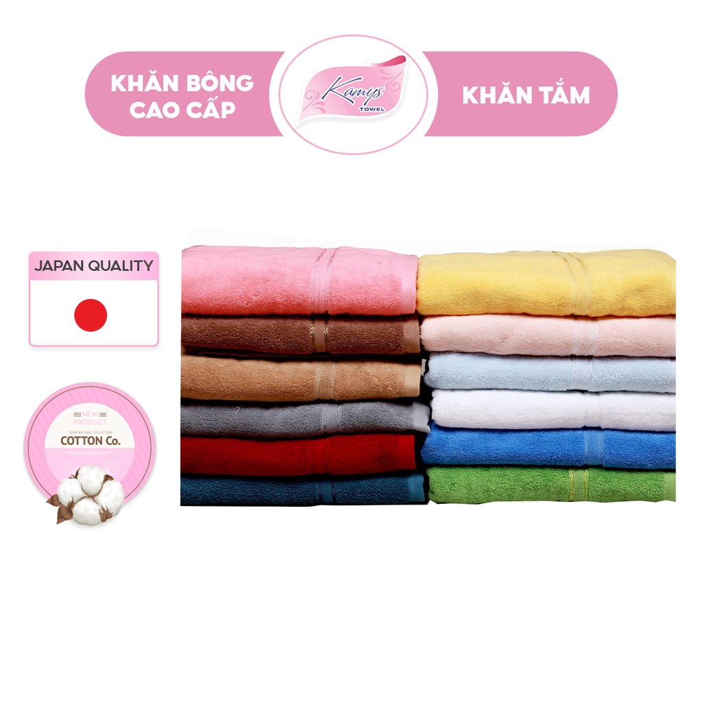 Khăn Tắm 60x120cm Kamys Towel 100% Cotton Siêu Thấm Hút, Không Sổ Lông, Không Phai Màu