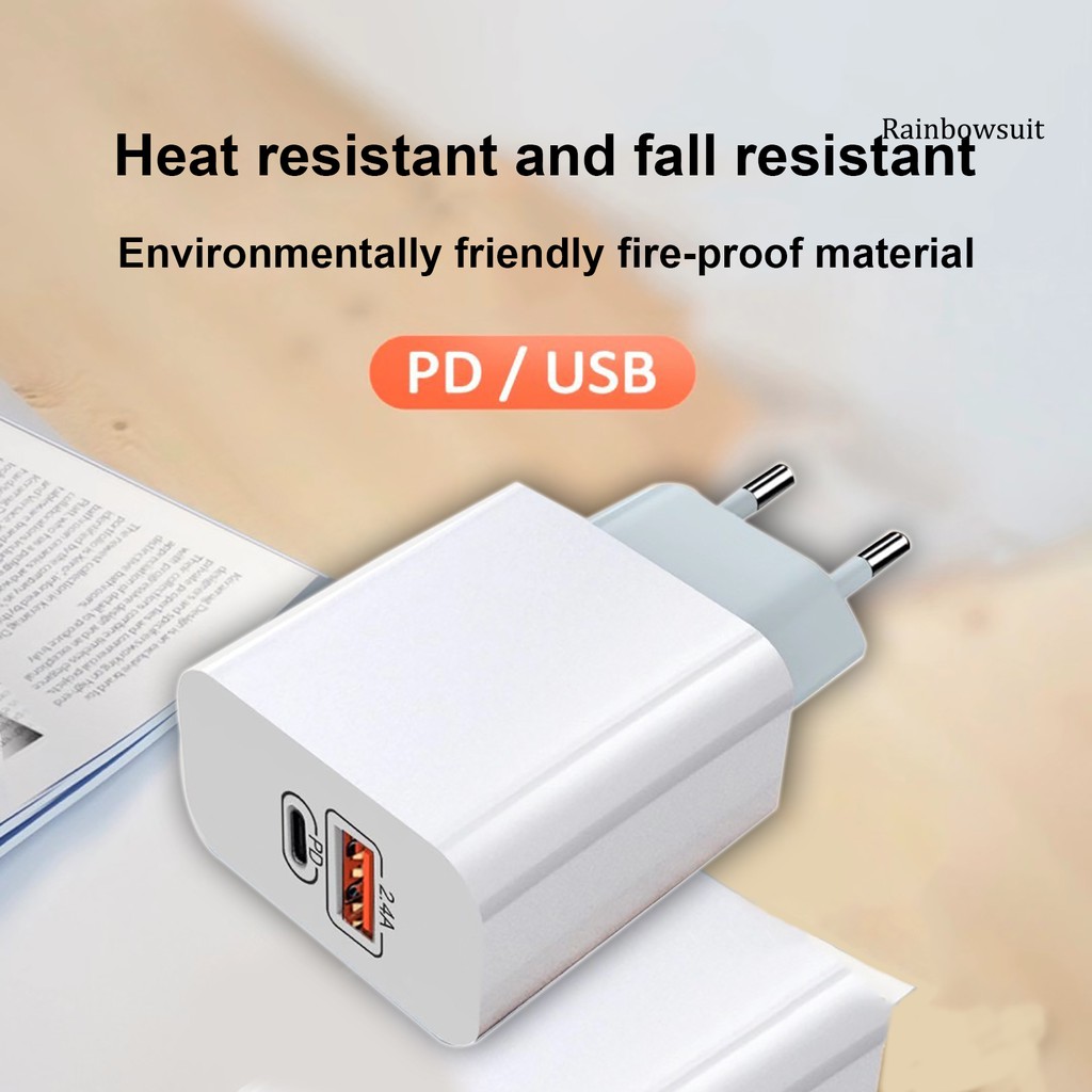 Bộ Sạc Nhanh Rb-2.4A Cổng Usb Pd Type-C Cho Điện Thoại