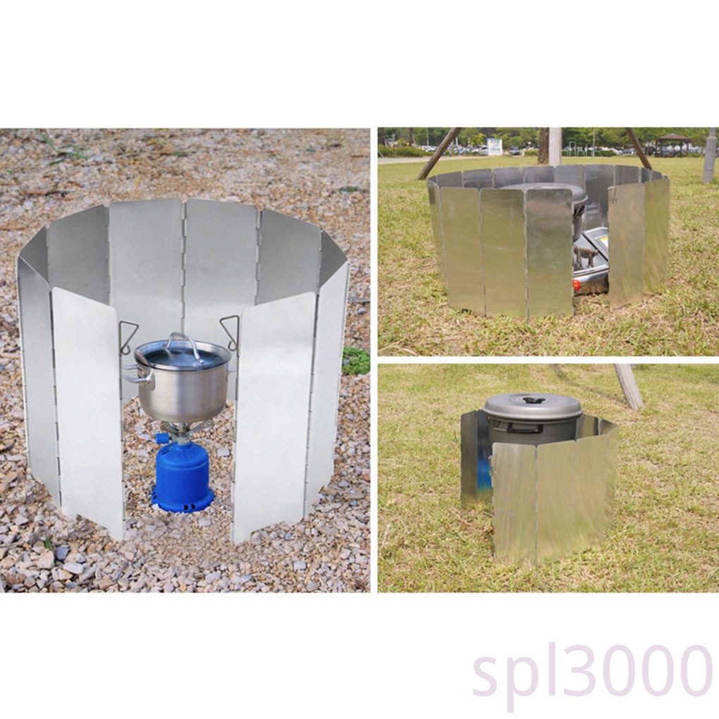 Tấm Chắn Gió 9 Tấm Có Thể Gấp Gọn Tiện Dụng Cho Bếp Nấu Ngoài Trời