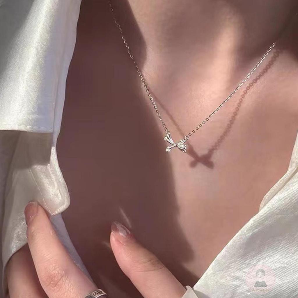 Vòng Cổ Mặt Nơ Thiết Kế Đơn Giản Cho Nữ