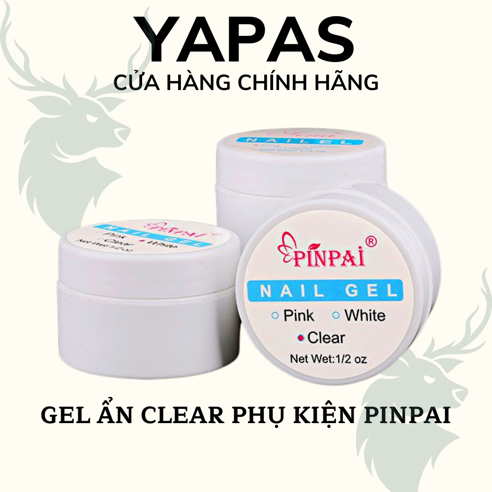 Gel ẩn xà cừ nail Pinpai , Gel clear phụ kiện móng màu trong suốt chuyên dụng